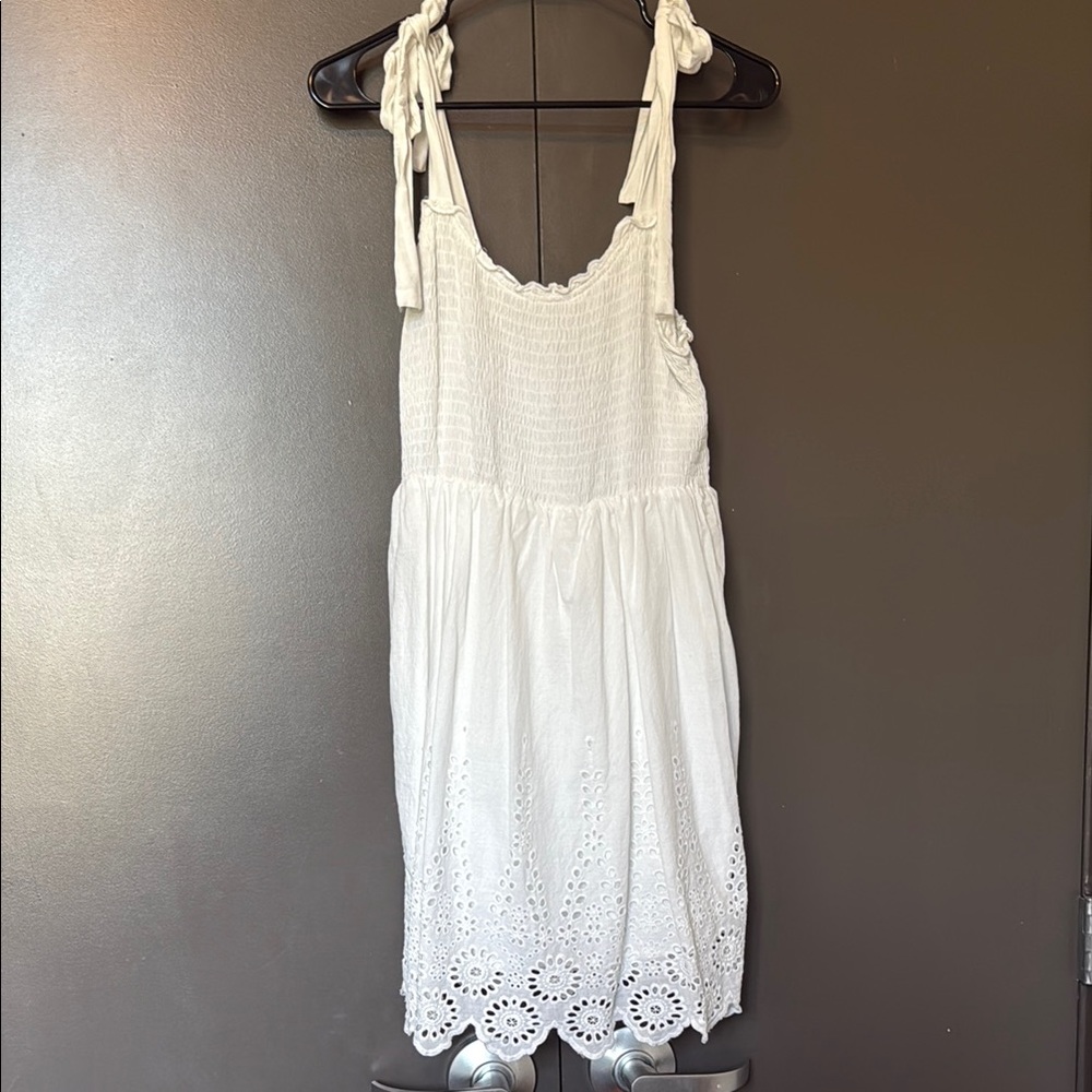 Altar’d State White Sundress with Tie Straps size L
